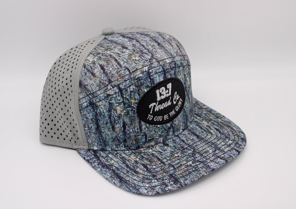 Tree Bark Camo with Grey Back - 13:7 Circle Patch