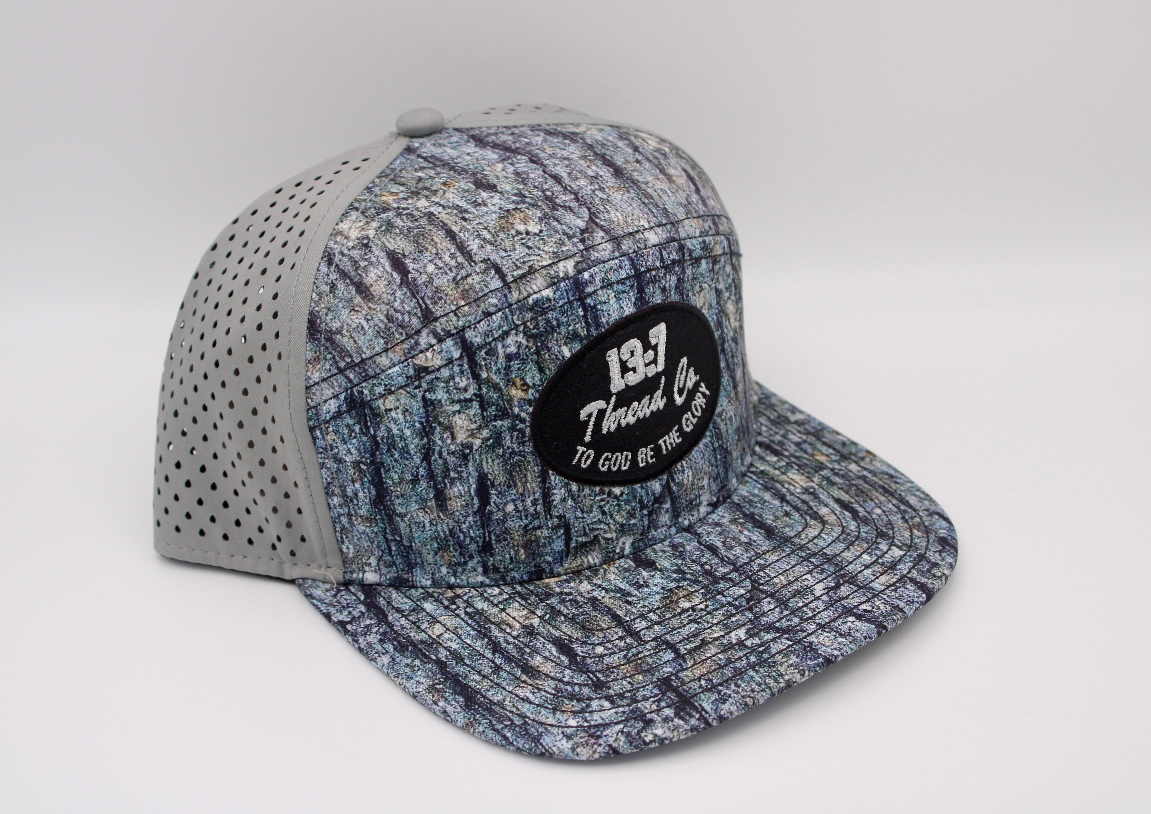 Tree Bark Camo with Grey Back - 13:7 Circle Patch