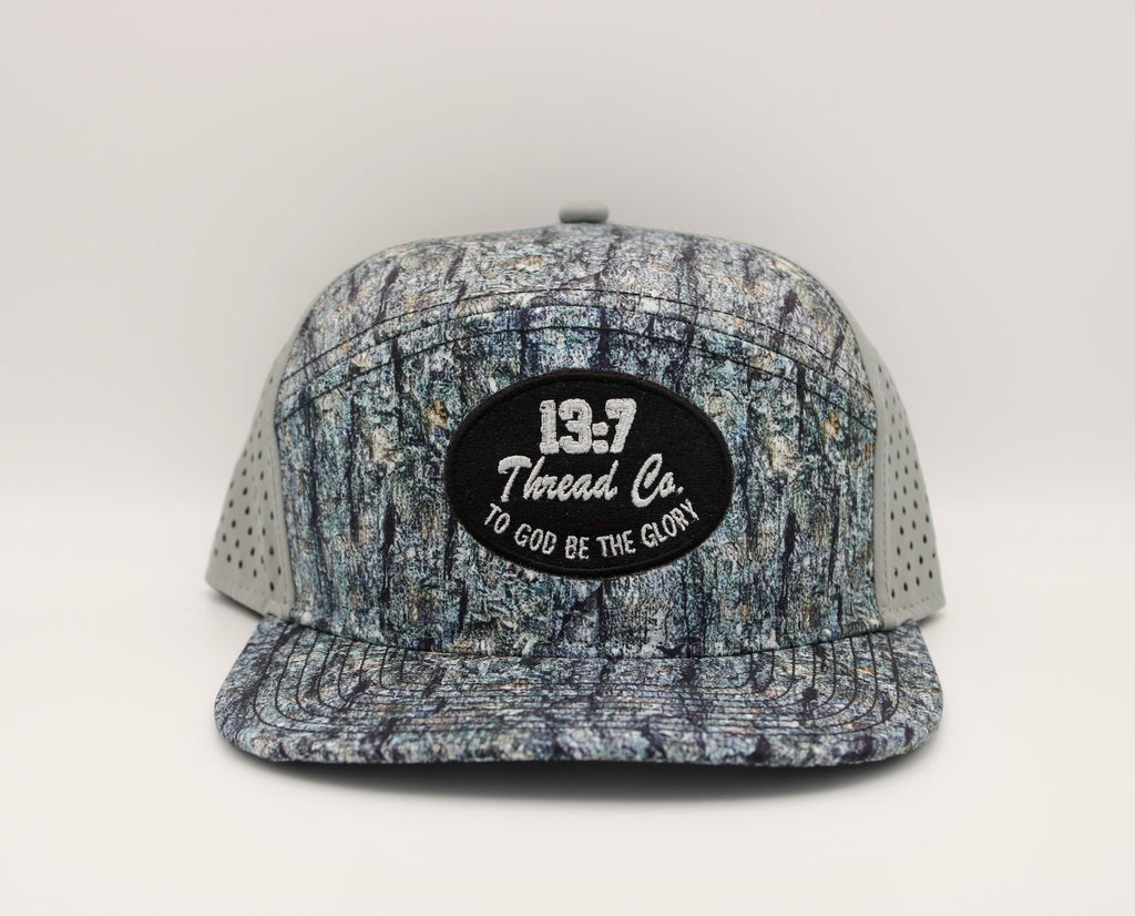 Tree Bark Camo with Grey Back - 13:7 Circle Patch